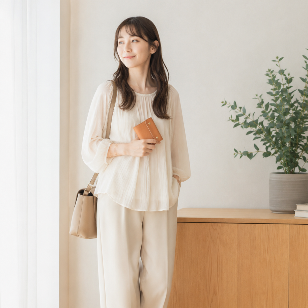 A cute tri-fold mini wallet with a puffy silhouette