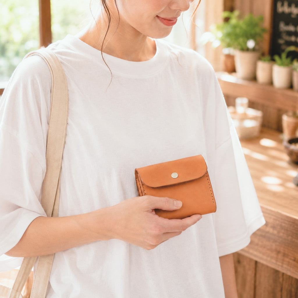 お札がするっと入って大容量なミニ財布