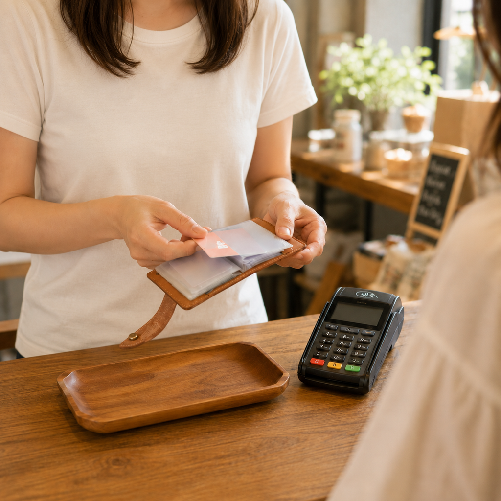 1枚ずつ収納できて名刺も入るカードケース